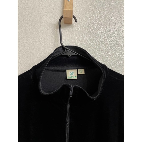 Vintage Velour Zip Up Haband Track Jacket XXL - Picture 2 of 4